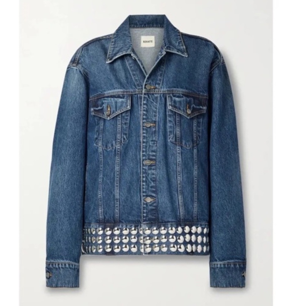 Khaite Grizzo Studded Oversized Denim Jacket